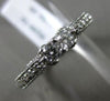 ESTATE .40CT DIAMOND 14KT WHITE GOLD 3D 2 STONE OPEN FILIGREE ETOILE LOVE RING