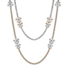 LARGE 21.34CT DIAMOND 18KT WHITE & ROSE GOLD MULTI FLOWER ETERNITY NECKLACE