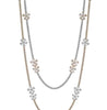 LARGE 21.34CT DIAMOND 18KT WHITE & ROSE GOLD MULTI FLOWER ETERNITY NECKLACE