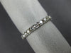 ESTATE .86CT DIAMOND 14KT WHITE GOLD 3D ROUND SEMI ETERNITY ANNIVERSARY RING
