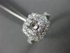 ESTATE LARGE .93CT DIAMOND 14K WHITE GOLD DOUBLE HALO SEMI MOUNT ENGAGEMENT RING