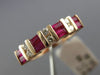 ESTATE .76CT DIAMOND & AAA RUBY 14K ROSE GOLD CLASSIC WEDDING ANNIVERSARY RING