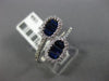 ESTATE 1.14CT ROUND DIAMOND & AAA SAPPHIRE 14KT WHITE GOLD HALO OVAL LOVE RING