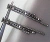 ESTATE .90CT WHITE & BLACK DIAMOND 18KT BLACK GOLD 3D ELONGATED HANGING EARRINGS