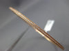 ESTATE .96CT DIAMOND 18KT ROSE GOLD 3D CLASSIC ETERNITY MILGRAIN BANGLE BRACELET