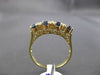 ANTIQUE .52CT DIAMOND & SAPPHIRE 14KT YELLOW GOLD 3D FILIGREE WEDDING BAND RING