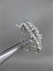 ESTATE WIDE 1.13CT ROUND DIAMOND 18KT WHITE GOLD MULTI ROW WAVE CLIP ON EARRINGS