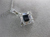ESTATE 1.23CT DIAMOND & AAA SAPPHIRE 14KT WHITE GOLD 3D FLOATING PENDANT #23451