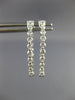 ESTATE 1.0CT DIAMOND 14KT WHITE GOLD 3D ROUND OVAL DOUBLE SIDED HOOP EARRINGS