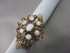 ANTIQUE LARGE FILIGREE AUSTRALIAN OPAL 1.30CTW 14KT YELLOW GOLD FLORAL RING !!!