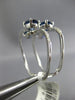 ESTATE LARGE 2.41CT DIAMOND & AAA OVAL SAPPHIRE 14KT WHITE GOLD MULTI ROW RING