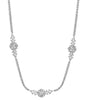 LARGE 11.16CT DIAMOND 18KT WHITE GOLD 3D FLOWER BY THE YARD ETERNITY NECKLACE