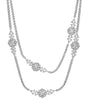 LARGE 11.16CT DIAMOND 18KT WHITE GOLD 3D FLOWER BY THE YARD ETERNITY NECKLACE