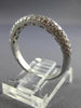 ESTATE .90CT DIAMOND 14KT WHITE GOLD CLASSIC 3 ROW PAVE ANNIVERSARY RING #21788