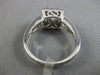 ESTATE .41CT DIAMOND 14KT WHITE GOLD 3D SQUARE HALO SEMI MOUNT ENGAGEMENT RING