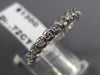 ANTIQUE .72CT ROUND OLD MINE DIAMOND 18KT WHITE GOLD SQUARE ETERNITY RING #11514