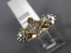 ESTATE .50CT DIAMOND 14K YELLOW GOLD 3D CLASSIC ROUND & PRINCESS ENGAGEMENT RING