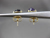 ANTIQUE LARGE 5.0CT AAA AMETHYST 14KT YELLOW GOLD STUD FLOWER EARRINGS #23830