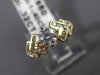 ESTATE .72CT ROUND DIAMOND 14KT TWO TONE GOLD 3D PYRAMID ENGAGEMENT RING #17820