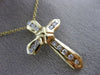 ESTATE .40CT ROUND DIAMOND 14KT YELLOW GOLD CLASSIC X LOVE CROSS PENDANT #14159