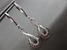 ESTATE .25CT DIAMOND 14KT WHITE GOLD 3D INFINITY LOVE KNOT LEVERBACK EARRINGS