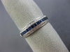 ESTATE .76CT DIAMOND & AAA SAPPHIRE 14K WHITE GOLD 3D INVISIBLE ANNIVERSARY RING