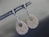 ESTATE LARGE 1.74CT DIAMOND 18KT ROSE GOLD MICRO PAVE TEAR DROP HANGING EARRINGS