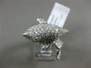 ESTATE 1.82CT DIAMOND 14KT WHITE GOLD 3D HANDCRAFTED HAPPY DOLPHIN FUN RING