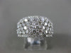 ESTATE WIDE 2.0CT DIAMOND 14KT WHITE GOLD 3D MULTI ROW CLASSIC ANNIVERSARY RING