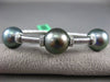 ESTATE LARGE .45CT DIAMOND & AAA TAHITIAN PEARL 18KT WHITE GOLD BANGLE BRACELET