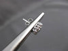 ESTATE .25CT DIAMOND 14KT WHITE GOLD CLASSIC 3D OPEN HEART STUD EARRINGS #24332