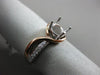 ESTATE WIDE .15CT DIAMOND 14KT WHITE & ROSE GOLD 3D SEMI MOUNT ENGAGEMENT RING