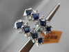 ESTATE 1.40CT DIAMOND & AAA SAPPHIRE 14K WHITE GOLD 3D UMBRELLA CLIP ON EARRINGS