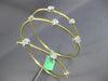 ESTATE LARGE 1.69CT DIAMOND 18K TWO TONE GOLD 3D FLOWER FLEXIBLE BANGLE BRACELET