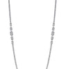 LARGE 11.49CT ROUND & BAGUETTE DIAMOND 18K WHITE GOLD 2 STRAND ETERNITY NECKLACE