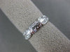ANTIQUE .48CT DIAMOND 18KT WHITE GOLD 3D FILIGREE ETERNITY WEDDING RING #16943