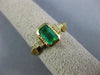 1.20CT DIAMOND & AAA EMERALD 18KT YELLOW GOLD SEMI BEZEL CLASSIC ENGAGEMENT RING