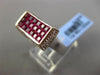 2.22CT DIAMOND & AAA PINK RUBY 18KT WHITE GOLD 3D RECTANGULAR INVISIBLE FUN RING