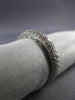 ESTATE .90CT DIAMOND 14KT WHITE GOLD CLASSIC 3 ROW PAVE ANNIVERSARY RING #21788