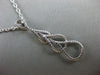 ESTATE LARGE .45CT DIAMOND 18KT WHITE GOLD TEAR DROP LOVE KNOT JOURNEY PENDANT