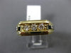 ESTATE WIDE .30CT DIAMOND 14KT WHITE & YELLOW GOLD THREE STONE MEN'S RING #10914