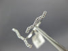ESTATE .20CT ROUND CUT DIAMOND 14K WHITE GOLD 3D CLASSIC SIDEWAY CROSS LOVE RING
