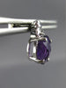 ESTATE 2.21CT DIAMOND & AAA AMETHYST 14KT WHITE GOLD CLASSIC OVAL POST EARRINGS