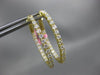 ESTATE LARGE 1.06CT DIAMOND 18KT YELLOW GOLD 3D INSIDE OUT OVAL HANGING EARRINGS
