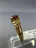 ESTATE 1.23CT DIAMOND & AAA RHODOLITE 14KT YELLOW GOLD 3D OVAL ENGAGEMENT RING