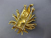 ESTATE LARGE .40CT DIAMOND 18K WHITE & YELLOW GOLD 3D FLOWER SUNBURST PIN BROOCH