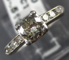 ANTIQUE .66CT OLD MINE DIAMOND PLATINUM CLASSIC 7 STONE ENGAGEMENT RING #25521