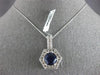 ESTATE EXTRA LARGE 8.58CT DIAMOND & AAA TANZANITE 18K WHITE GOLD HEXAGON PENDANT
