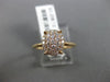 ESTATE .37CT DIAMOND 18KT ROSE GOLD 3D CLASSIC OVAL PAVE FRIENDSHIP PROMISE RING