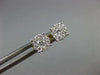 ESTATE .33CT DIAMOND 14KT 2 TONE GOLD ROUND SOLITAIRE HALO CLUSTER STUD EARRINGS